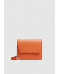 Оранжевая кожаная сумка через плечо от Pull&Bear