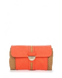 Оранжевая кожаная сумка через плечо от Roccobarocco