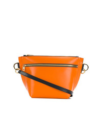 Оранжевая кожаная сумка через плечо от Sacai