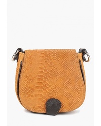 Оранжевая кожаная сумка через плечо от Sefaro Exotic