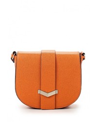 Оранжевая кожаная сумка через плечо от Topshop
