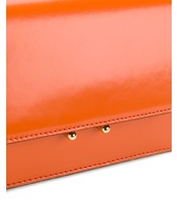 Оранжевая кожаная сумка через плечо от Marni