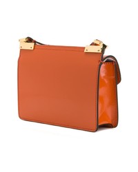 Оранжевая кожаная сумка через плечо от Marni