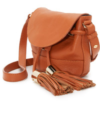 Оранжевая кожаная сумка через плечо от See by Chloe