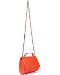 Женская оранжевая кожаная сумка от Givenchy