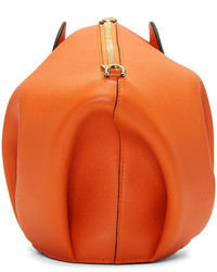 Женская оранжевая кожаная сумка от Loewe