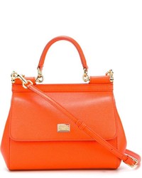 Оранжевая кожаная сумочка от Dolce & Gabbana