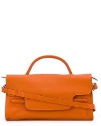 Оранжевая кожаная сумочка от Zanellato