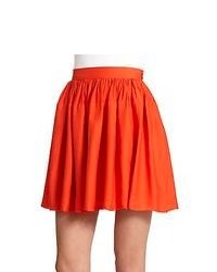 Оранжевая короткая юбка-солнце