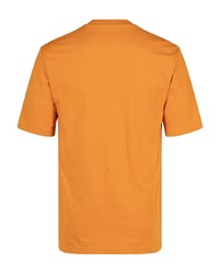 Мужская оранжевая кружевная футболка с круглым вырезом с принтом от Palace
