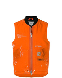 Мужская оранжевая куртка без рукавов от Heron Preston