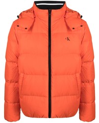 Мужская оранжевая куртка-пуховик от Calvin Klein Jeans