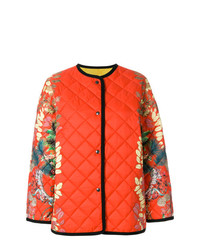 Женская оранжевая куртка-пуховик от Etro