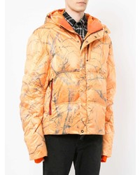 Мужская оранжевая куртка-пуховик от Kru