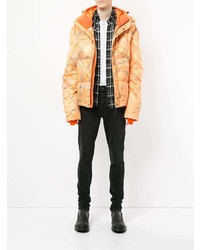 Мужская оранжевая куртка-пуховик от Kru