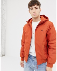 Мужская оранжевая куртка-пуховик от Fred Perry