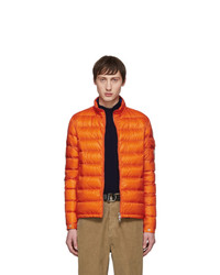 Мужская оранжевая куртка-пуховик от Moncler