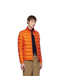 Мужская оранжевая куртка-пуховик от Moncler