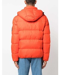 Мужская оранжевая куртка-пуховик от Calvin Klein Jeans