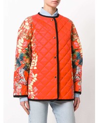 Женская оранжевая куртка-пуховик от Etro