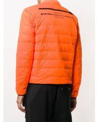 Мужская оранжевая куртка-пуховик от Diesel