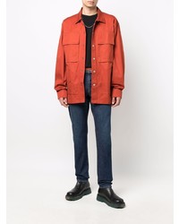 Мужская оранжевая куртка-рубашка от Diesel