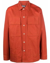 Мужская оранжевая куртка-рубашка от Diesel