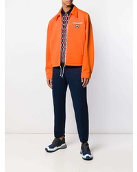 Мужская оранжевая куртка-рубашка от Prada