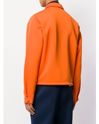 Мужская оранжевая куртка-рубашка от Prada