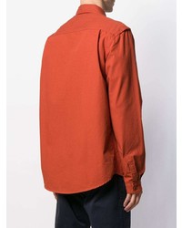 Мужская оранжевая куртка-рубашка от YMC