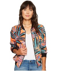 Оранжевая куртка с принтом