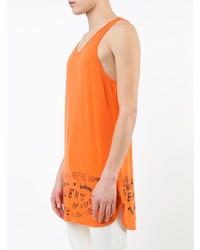 Мужская оранжевая майка с принтом от Haculla