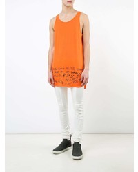 Мужская оранжевая майка с принтом от Haculla