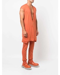 Мужская оранжевая майка от Rick Owens