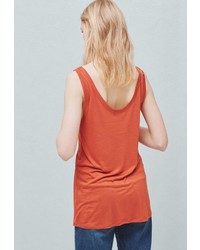 Женская оранжевая майка от Mango