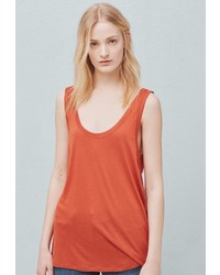 Женская оранжевая майка от Mango