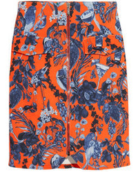 Оранжевая мини-юбка с принтом от Matthew Williamson