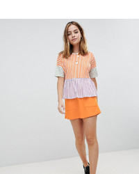 Оранжевая мини-юбка с рюшами от Noisy May Petite