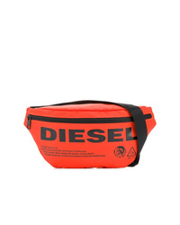 Мужская оранжевая поясная сумка из плотной ткани от Diesel