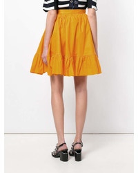 Оранжевая пышная юбка от MSGM