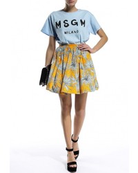 Оранжевая пышная юбка от MSGM