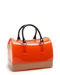 Оранжевая резиновая сумка-саквояж