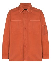 Мужская оранжевая рубашка с длинным рукавом от A-Cold-Wall*