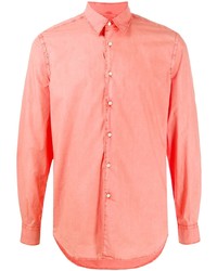 Мужская оранжевая рубашка с длинным рукавом от Aspesi