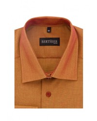 Мужская оранжевая рубашка с длинным рукавом от Berthier