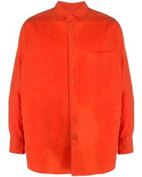 Мужская оранжевая рубашка с длинным рукавом от Casey Casey