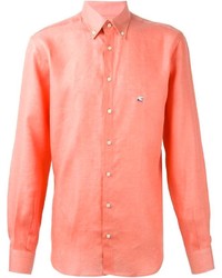 Мужская оранжевая рубашка с длинным рукавом от Etro