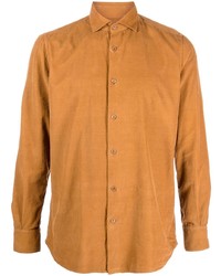 Мужская оранжевая рубашка с длинным рукавом от Glanshirt