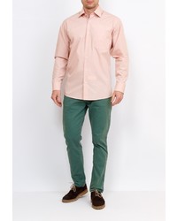 Мужская оранжевая рубашка с длинным рукавом от GREG