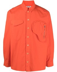 Мужская оранжевая рубашка с длинным рукавом от Henrik Vibskov